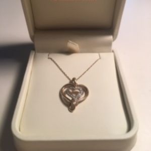 Necklace with .1 ct diamond heart pendant